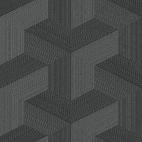 Origin Wallcoverings behang grafisch 3D motief zwart - 53 cm x 10.05 m - 347952 - vtwonen shop