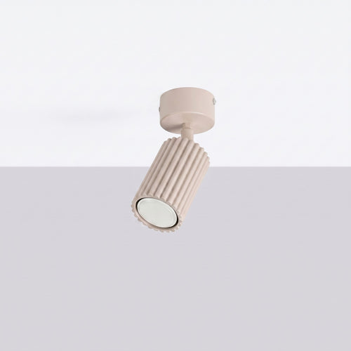 Sollux Lighting Plafondlamp KARBON 1 taupe - 7x7x18cm