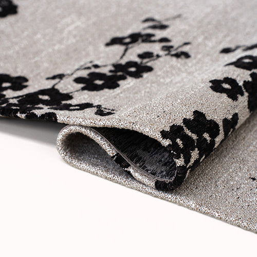 Louis De Poortere binnen & buiten machinewasbaar vloerkleed Sakura van 70% gerecycled PET - zwart - 170x240cm