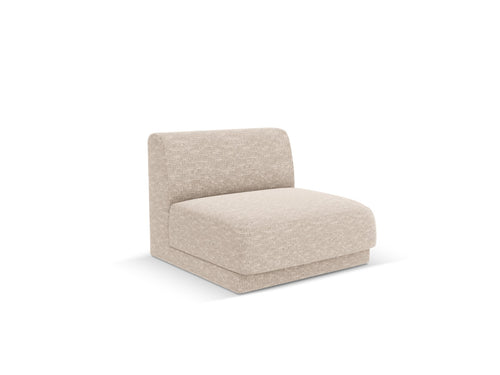 Micadoni Module Miley structurele stof beige - 90x75x70cm