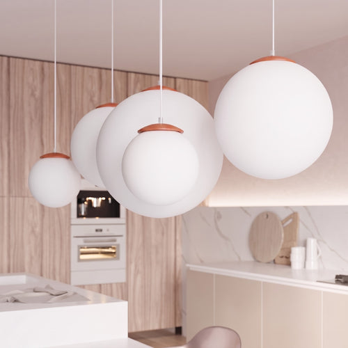 Sollux Lighting Hanglamp UGO 30 rode oker - 30x30x120cm
