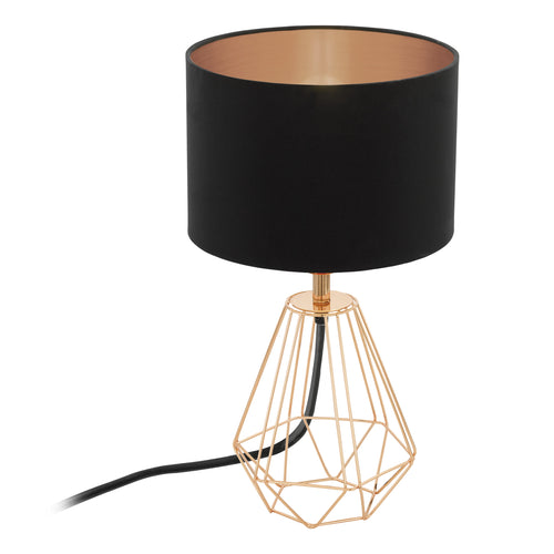 EGLO tafellamp Carlton 2 - e14 - 30,5 cm - koper/zwart