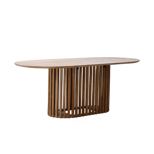 Giga Meubel Eettafel Ferran - Ovaal - Mangohout - Naturel - 200cm