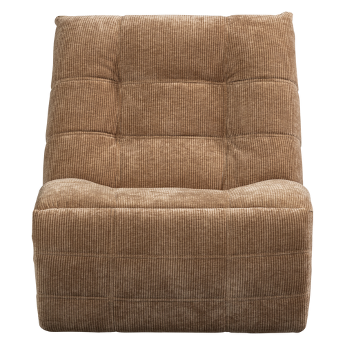 WOOOD relaxfauteuil elektrisch Hein - Geweven Ribstof - Lichtbruin