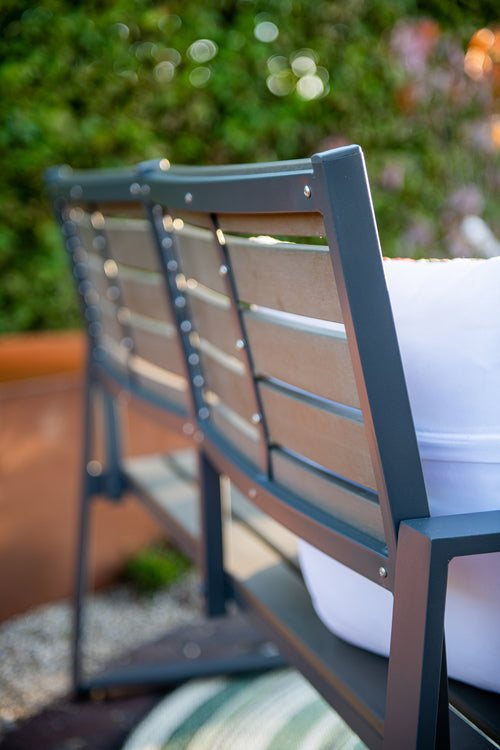 Detroit parkbank - aluminium - polywood - 122 cm