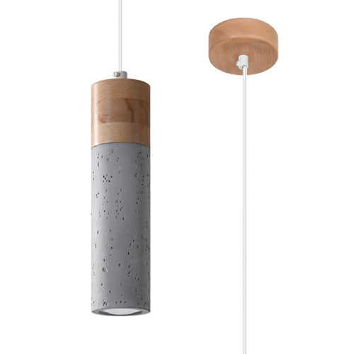 Sollux Lighting Hanglamp ZANE 1 grijs - 10x10x120cm