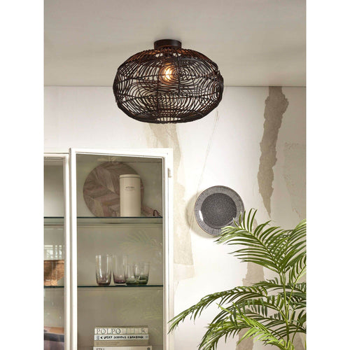 GOOD&MOJO plafonnière Madeira - zwart - Ø48cm - vtwonen shop