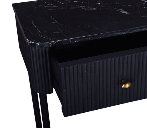 Giga Meubel Halkastje - Zwart Marmer - 90x33x80cm