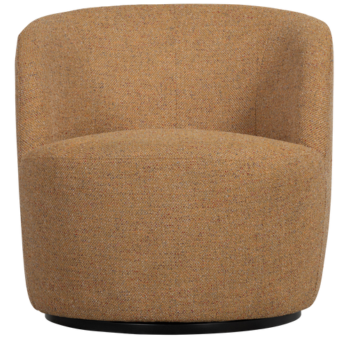 WOOOD draaibare fauteuil Serra - Melange Stof - Curry - 68x70x77 - vtwonen shop