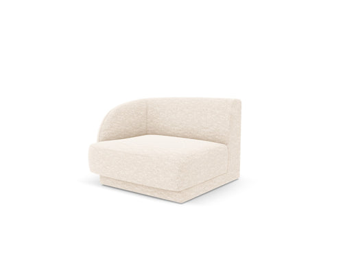 Micadoni - Linker module "Miley" structurele stof ivoor - 90x90x70cm