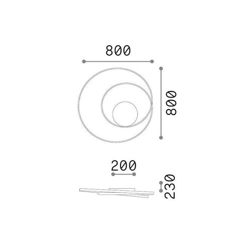 Ideal Lux OZ Geïntegreerde LED-plafondlamp, halfverzonken, wit, 6100lm, 3000K