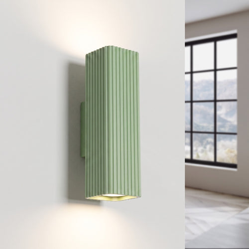 Sollux Lighting Wandlamp RAYO 20 saliegroen - 6x8x20cm