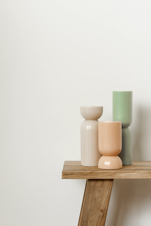 Originalhome kaars organische vorm - beige - M - vtwonen shop