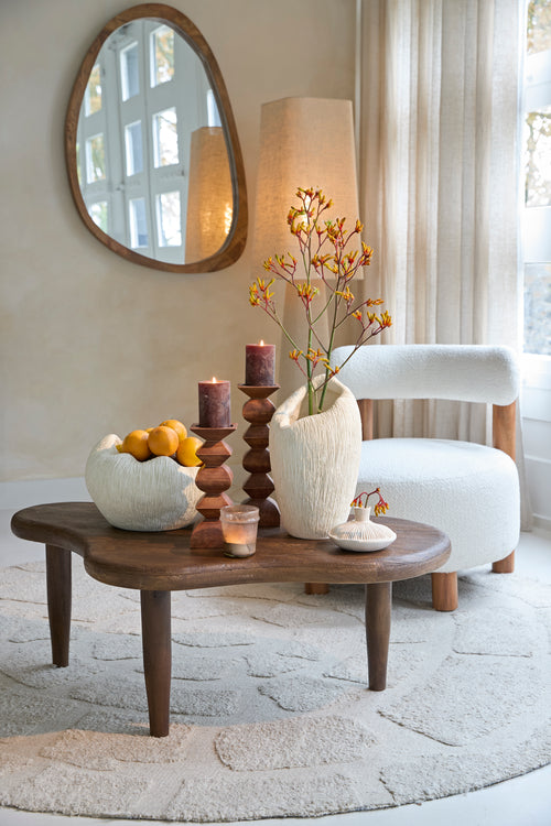 Light & Living vaas DENISA - 21.5x20.5x36.5cm - wit - vtwonen shop