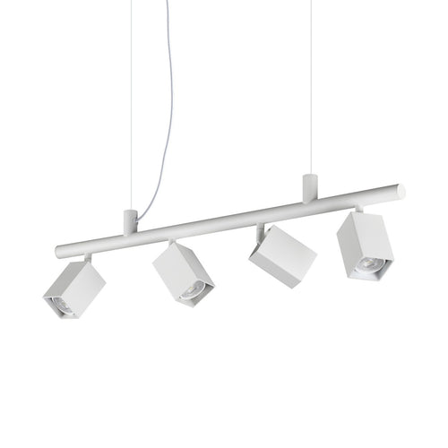 Ideal Lux DYNAMITE Vierkante hanglamp met staafvormige armatuur, wit, 4x GU10 fitting