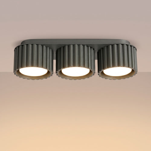 Sollux Lighting Plafondlamp AURA 3 zwart Gx53 - 32,5x10x8cm