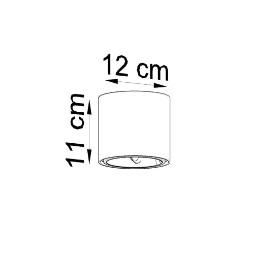 Sollux Lighting Plafondlamp TIUBE wit - 12x12x11cm
