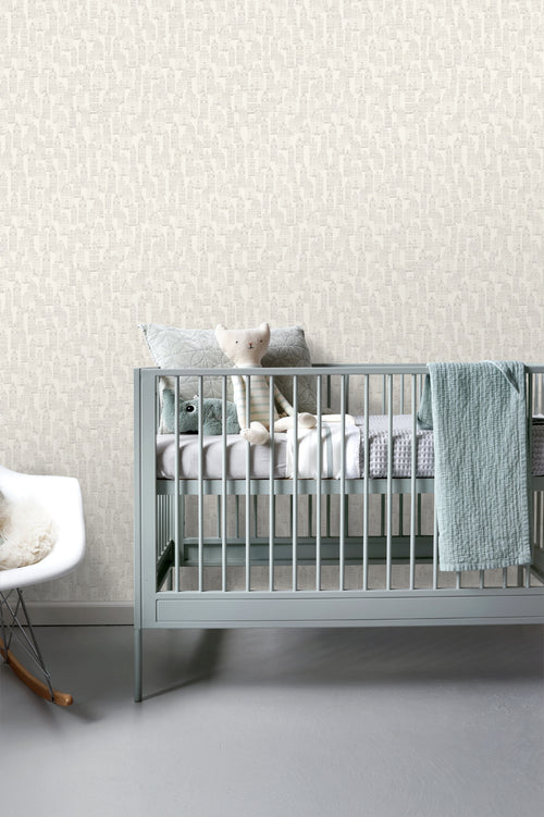 ESTAhome behang Amsterdamse huizen zilver - 53 cm x 10.05 m - 137710