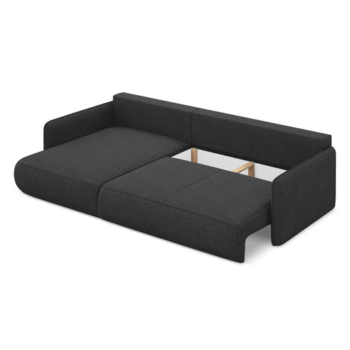 LaMiaSofa hoekbank links Palermo - chenille stof - antraciet - 240x148x86