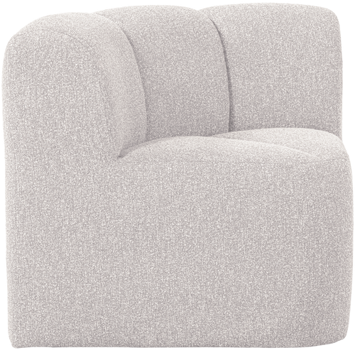 WOOOD eetbankje hoek met rugleuning Mojo - Bouclé - Ecru Melange - 83x83x83