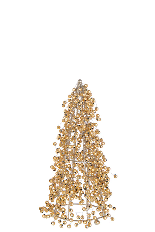 J-Line decoratie Kegel Kralen - kunststof - goud - small - vtwonen shop