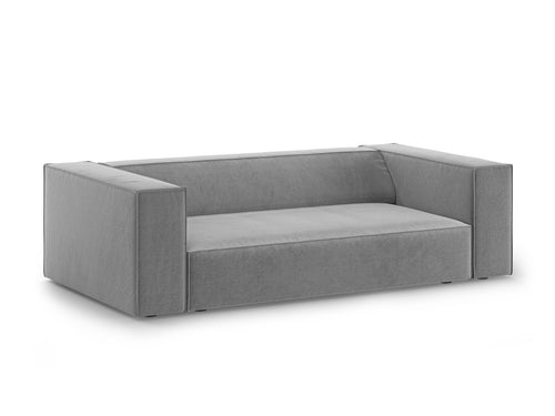 Cosmopolitan Design Bank Arendal 2-zits, chenille met ribbeleffect donkergrijs - 102x180x70cm