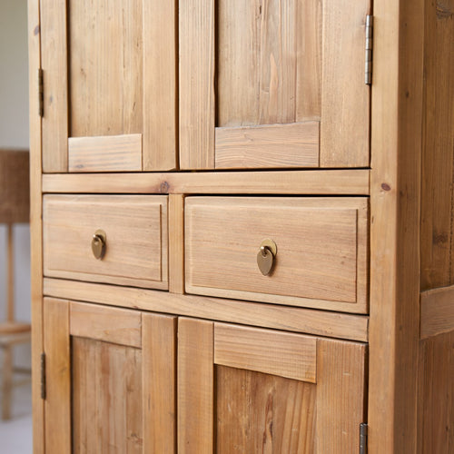 Tikamoon Natural kast van gerecycled massief grenenhout - Naturel