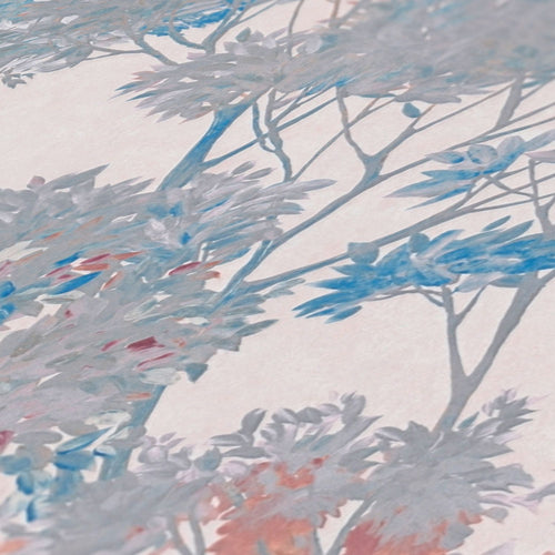 Livingwalls behang bloemmotief meerkleurig, wit, grijs, blauw en roze - 53 cm x 10.05 m - AS-391732 - vtwonen shop