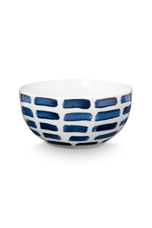 vtwonen - Painted Slakom - Blauw, Wit - Porselein - 23.5cm - vtwonen shop