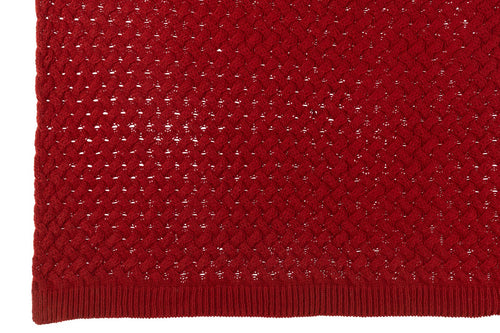 J-Line plaid Gebreid - textiel - rood - 180 x 130 cm