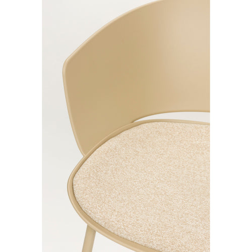 Housecraft Living Jessica Eetkamerstoelen Armleuning Beige - Set van 4