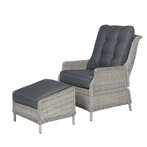 Garden Impressions loungeset Santa Rosa vintage willow - verstelbaar