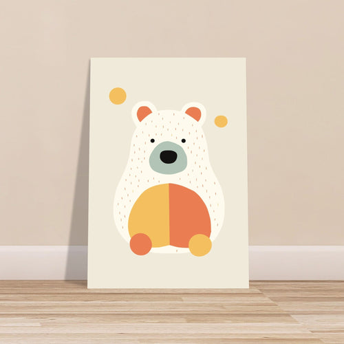 Artfulprints  Beertje kleur   poster 70x100 cm - vtwonen shop