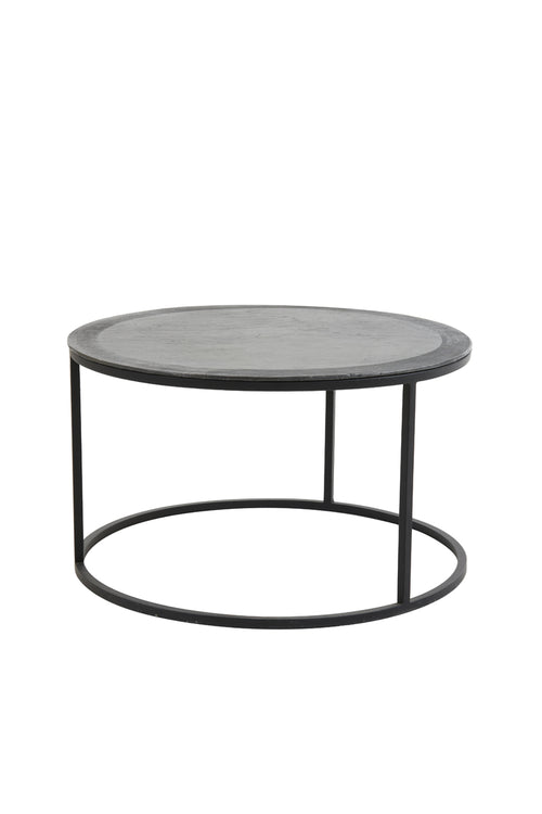 Light & Living salontafel TALCA - Ø75x45cm - zwart - Set van 2