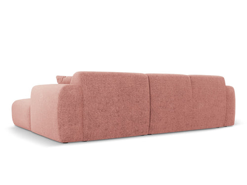 Cosmopolitan Design linker hoekbank Nolio 4-zits, chenille, roze - 170x260x72cm