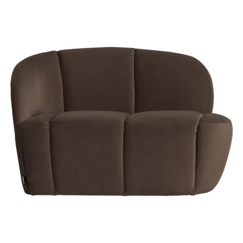 WOOOD 2-zits bankje links Mojo - Velvet - Bruin - 73x112x77