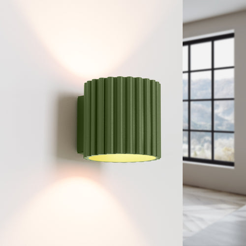 Sollux Lighting Wandlamp AURA olijfgroen G9 - 10x12x10cm