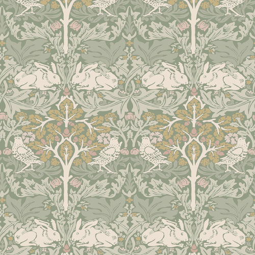 William Morris at Home Vliesbehang - Brother Rabbit Sage - 1000x52 - vtwonen shop
