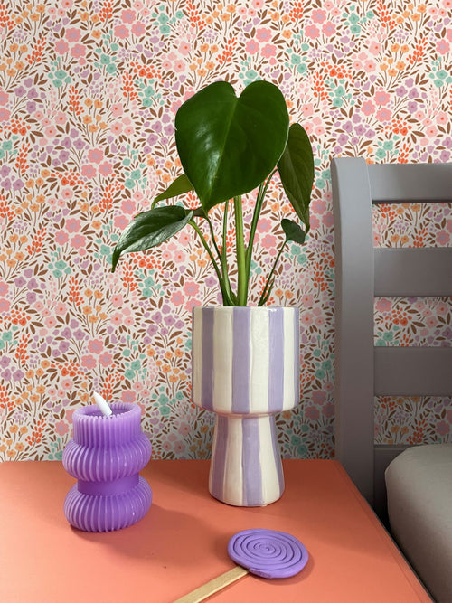 ESTAhome behang bloemetjes roze en blauw - 0.53 x 10.05 m - 131579