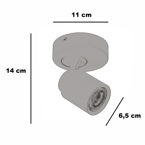 Freelight spot Razza - 1 lichts - 11  x 14   cm - zwart