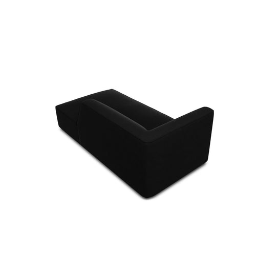 Cosmopolitan Design - Ligstoel rechts Siena flueel zwart - 181x93x69cm