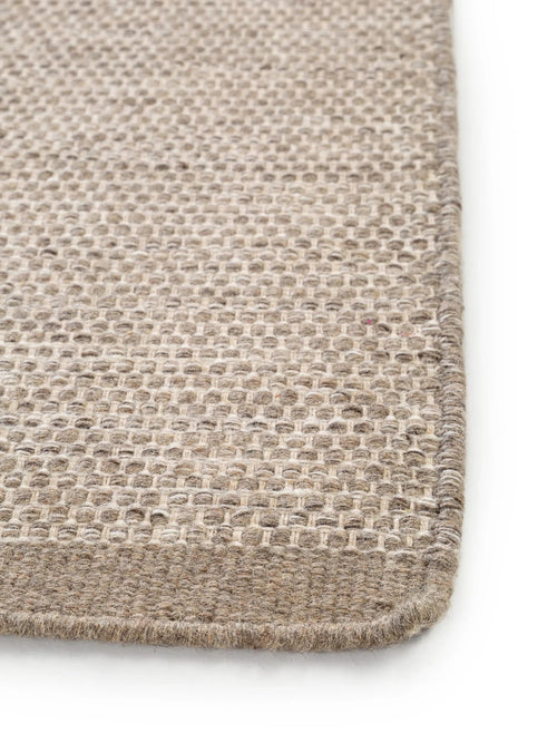 benuta wollen vloerkleed Rocco - taupe - 250x350 cm