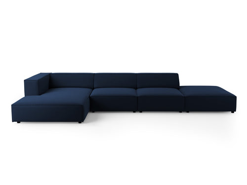 Cosmopolitan Design linker hoekbank Arendal 5-zits, flueel, koningsblauw - 166x341x70cm