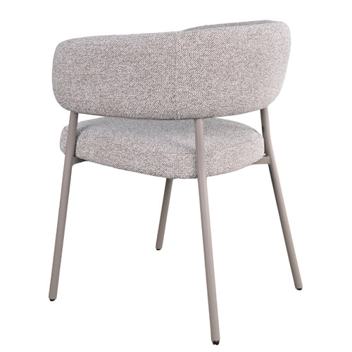 DÉJA Living Eetkamerstoel Malilla - Taupe Stof - Set van 2