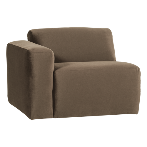 WOOOD 1-zits bank arm links Mojo Base - Velvet - Taupe - 74x105x97