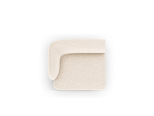 Micadoni - Linker module "Miley" structurele stof ivoor - 90x90x70cm