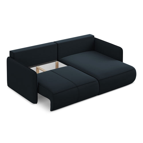LaMiaSofa hoekbank rechts Palermo - velours - koningsblauw - 207x148x86