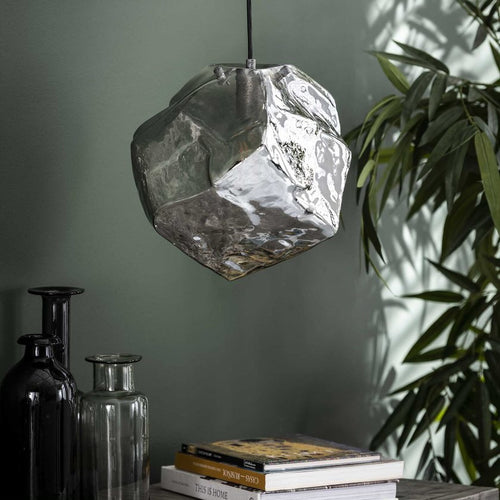 Giga Meubel Hanglamp Rock - Chrome - 1-Lichts - 25x25x150cm - vtwonen shop