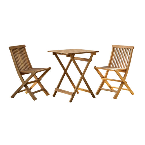 Tikamoon Tuinset van massief acaciahout, 2 plaatsen - Bruin