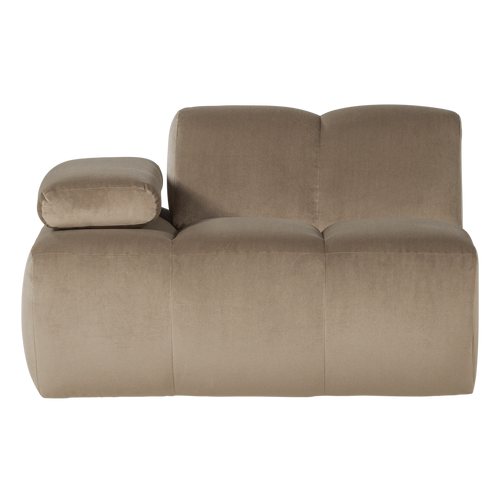 WOOOD 1-zits bank arm links Mojo - Velvet - Khaki - 74x124x97